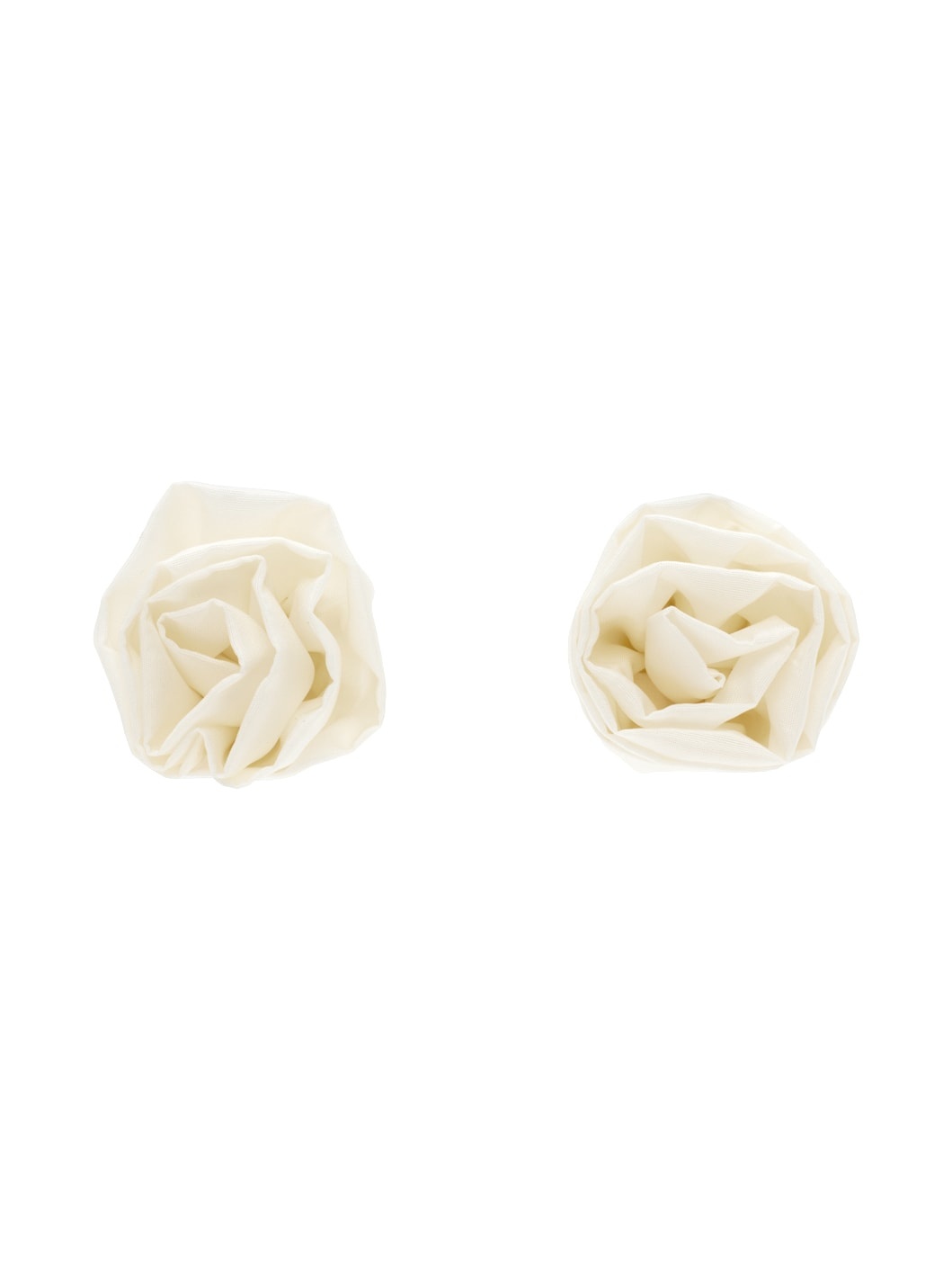 Off-White Rose Stud Earrings - 1