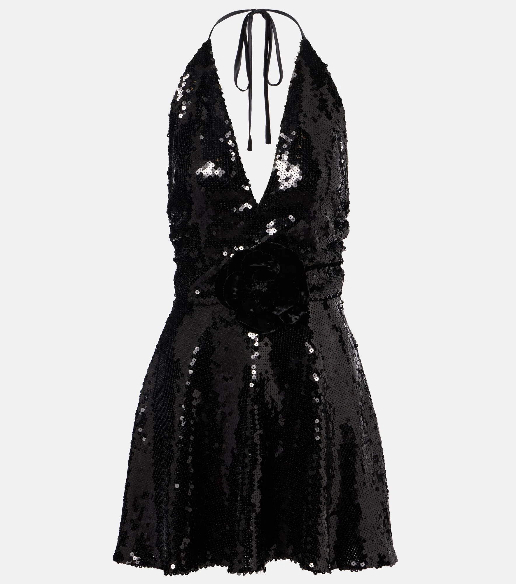 Sequined halterneck minidress - 1