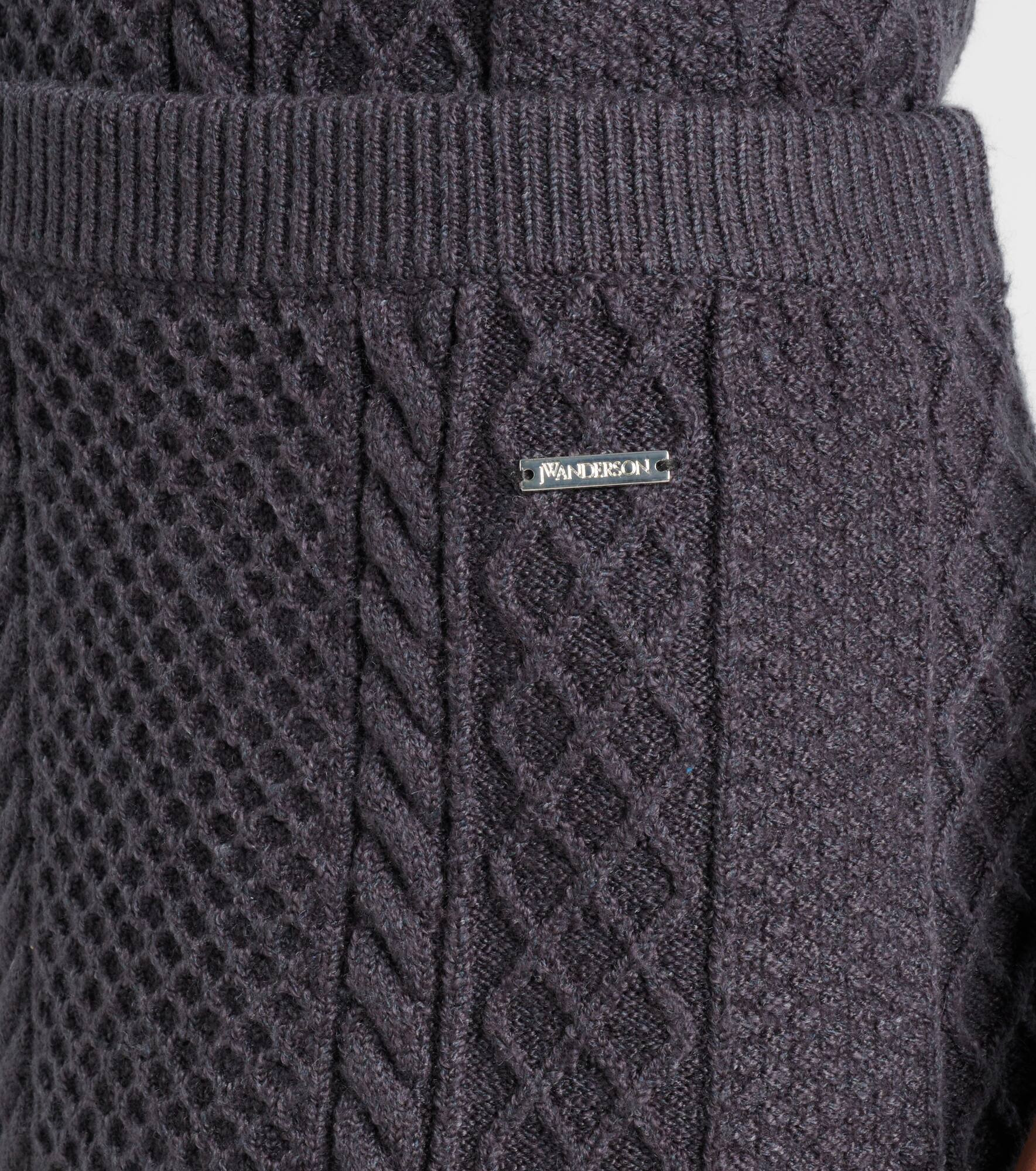 Cable-knit wool and cotton-blend miniskirt - 5