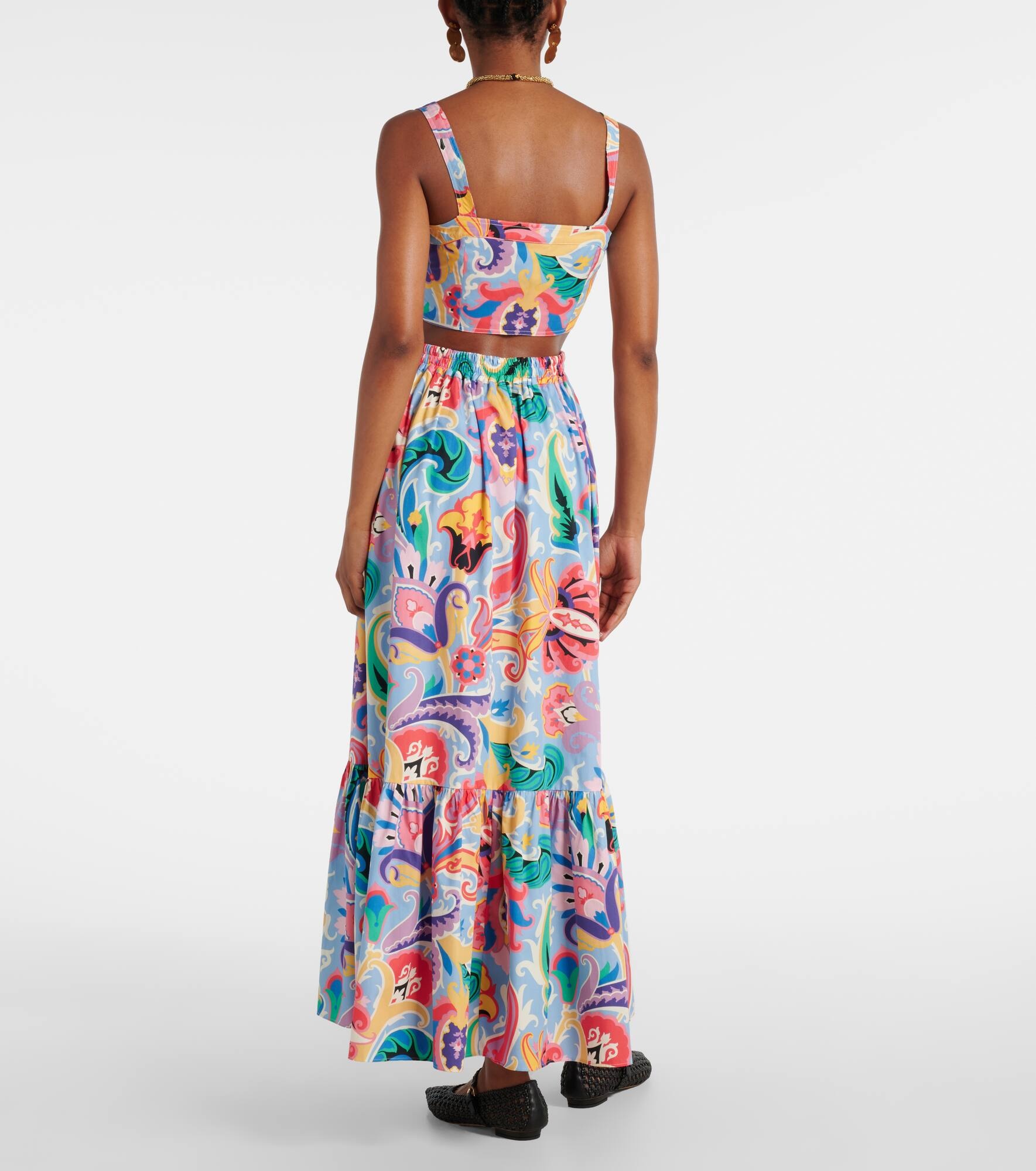 Printed cotton crop top - 3