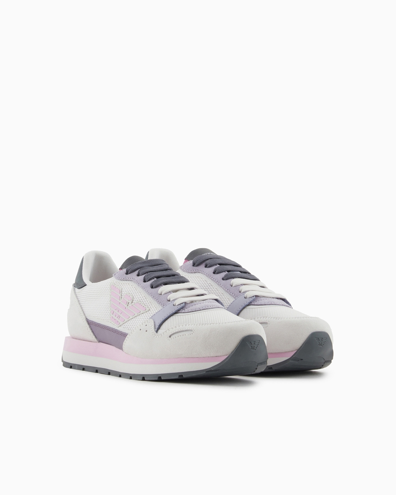 Mesh sneakers with suede details and eagle patch - 2