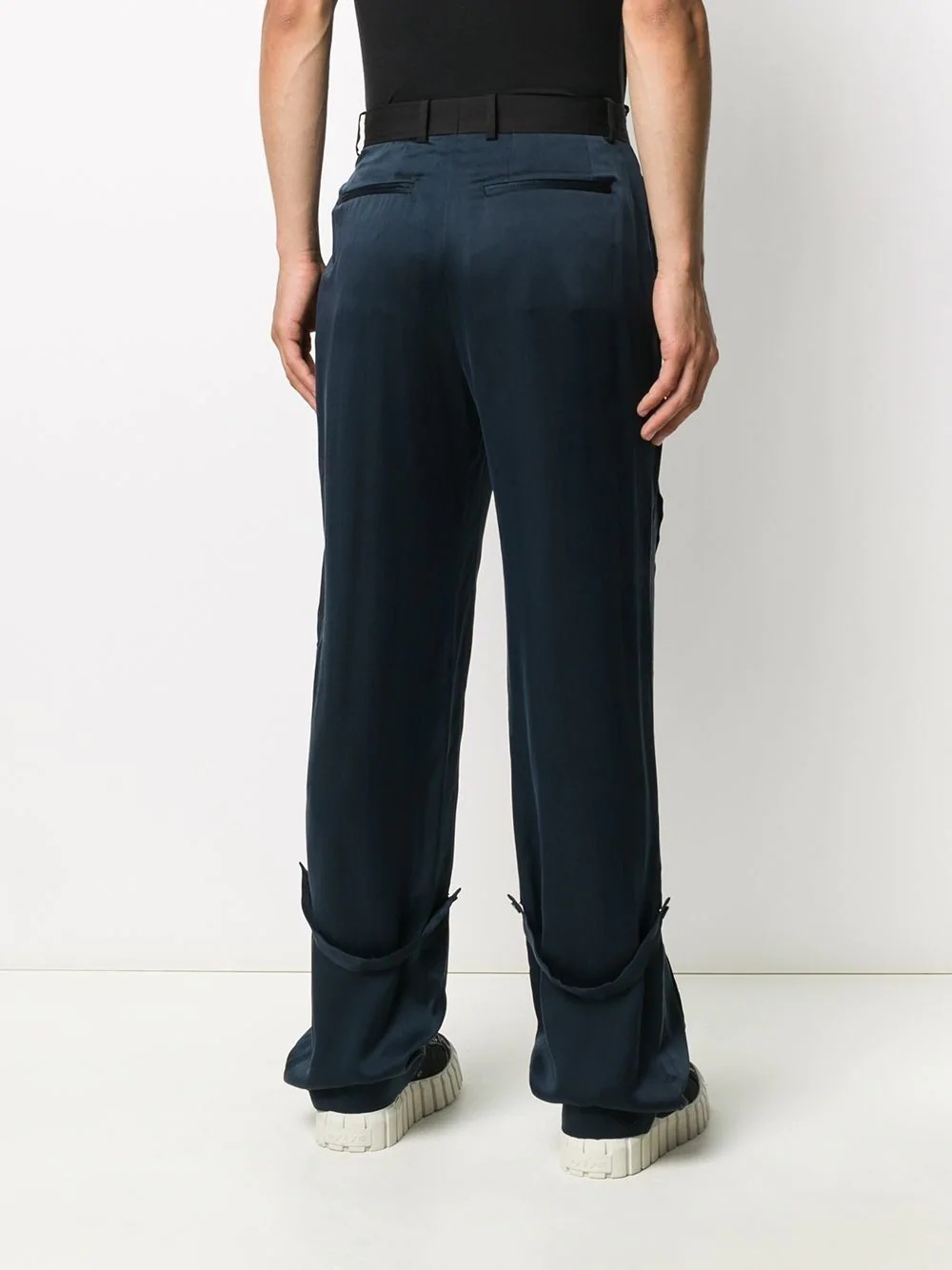 elongated straight-leg trousers - 4