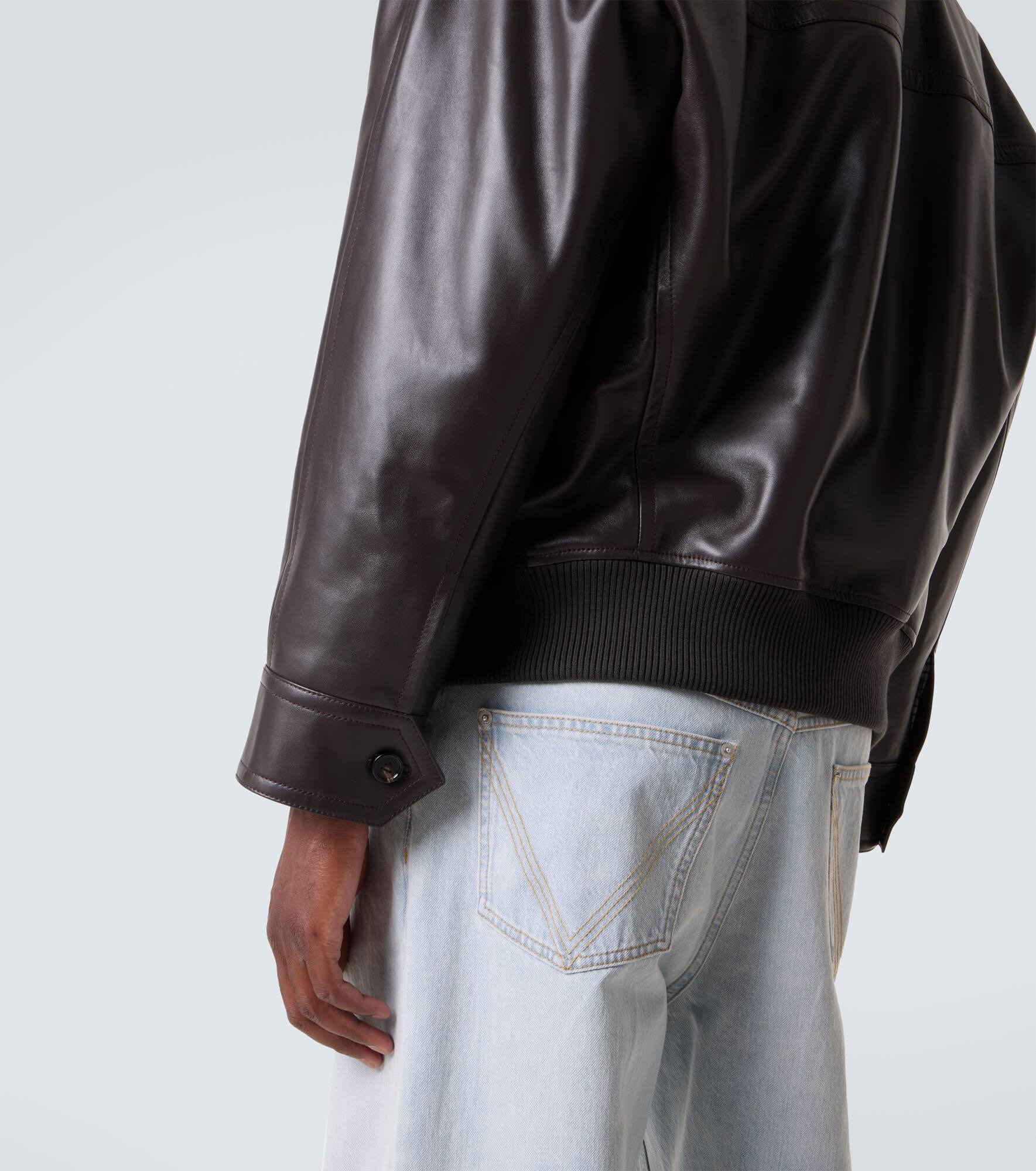 Intreccio leather jacket - 7