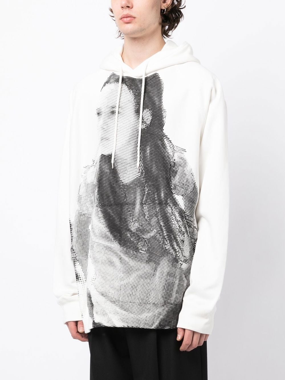 graphic-print cotton hoodie - 3