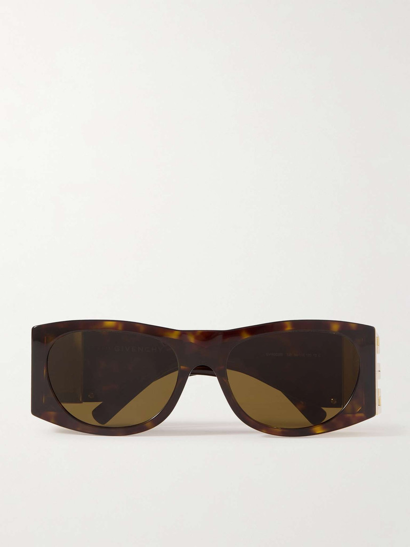 Rectangular-Frame Silver-Tone and Acetate Sunglasses 1