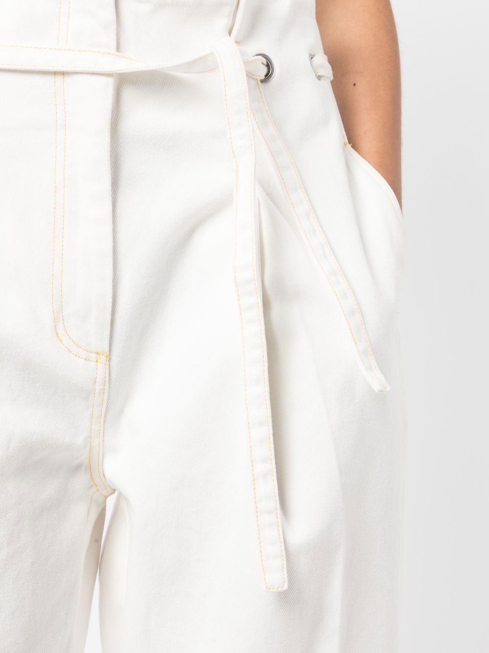 pleat-detail straight-leg trousers - 5