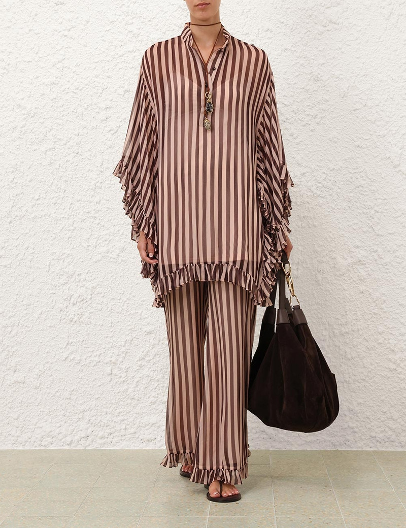 Zimmermann BALANCE RUFFLE FLARE PANT outlook