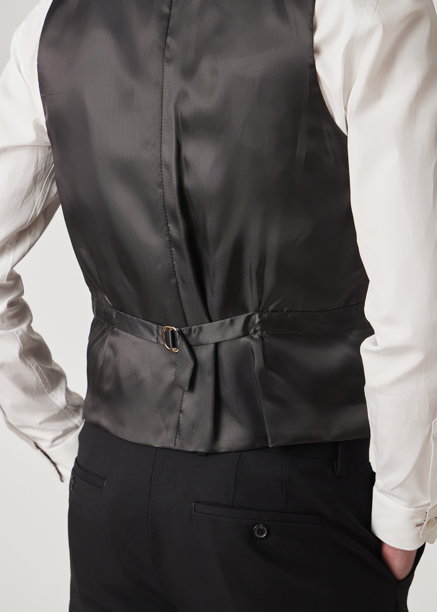 A Suit To Travel In - Black Wool Waistcoat - 5