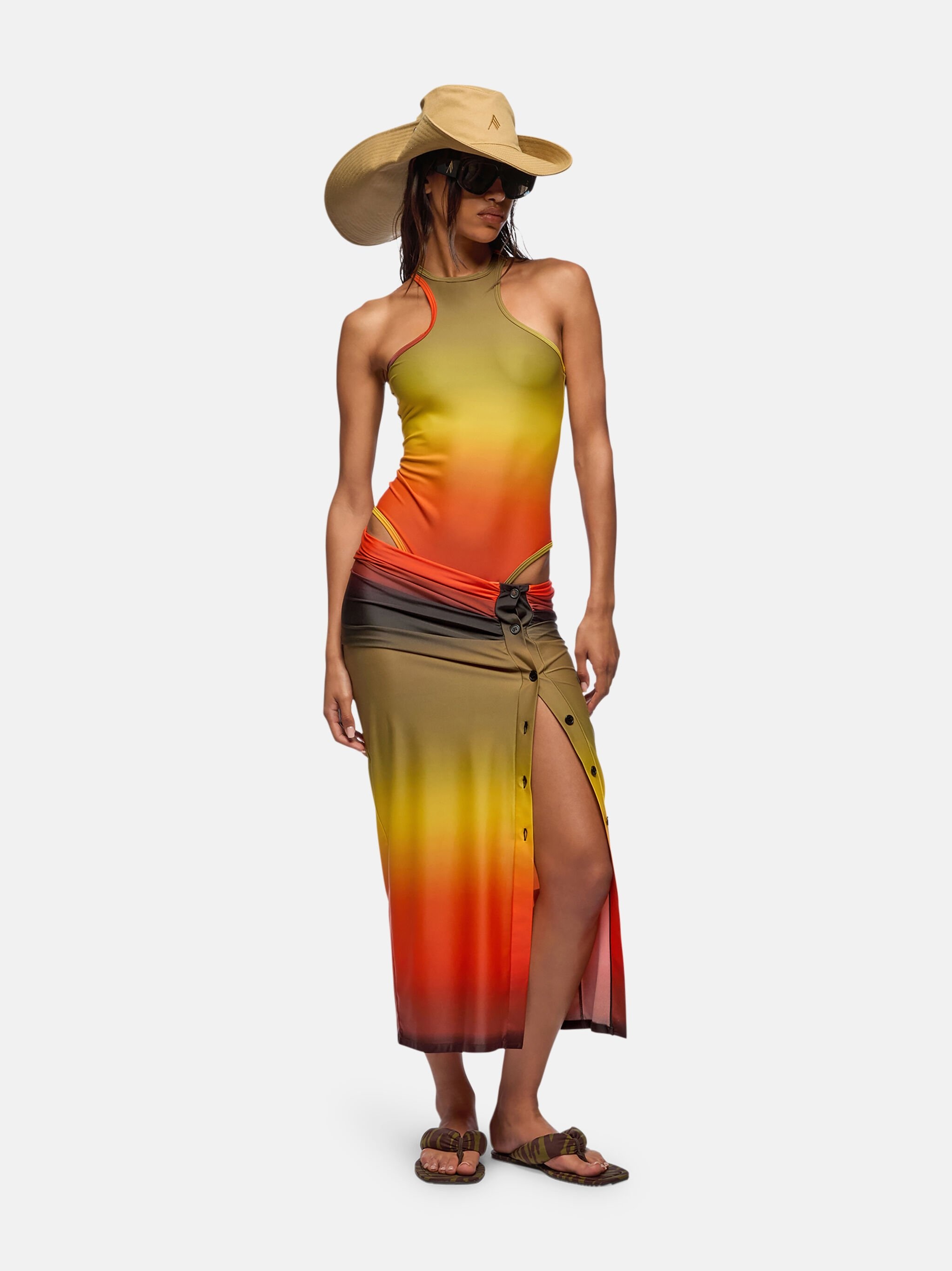MULTICOLOR MIDI SKIRT - 2