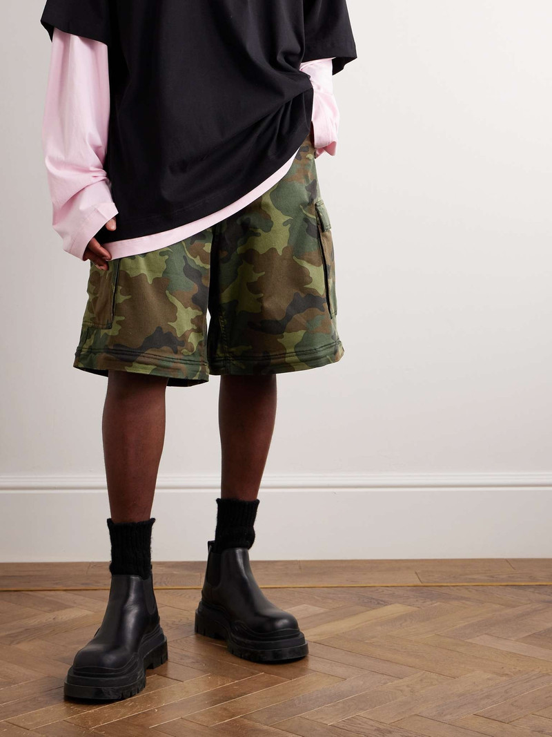 Wide-Leg Convertible Camouflage-Print Cotton-Twill Cargo Trousers 6