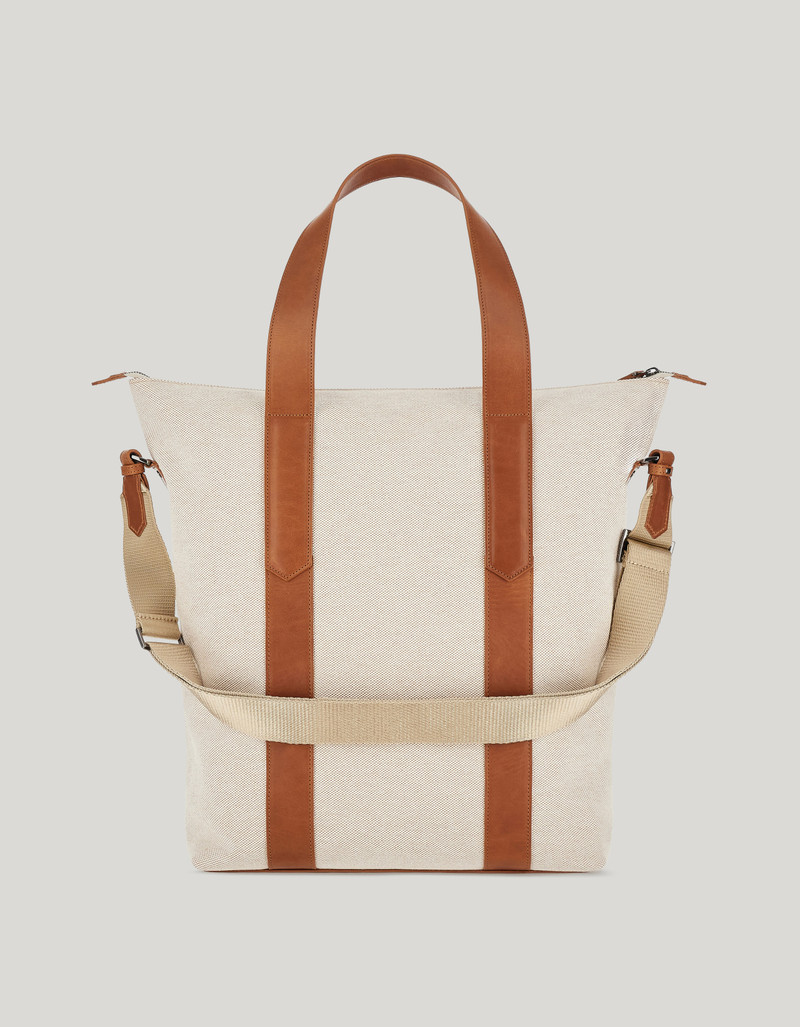 TOTE BAG IN COWHIDE AND CANVAS SKIN 4