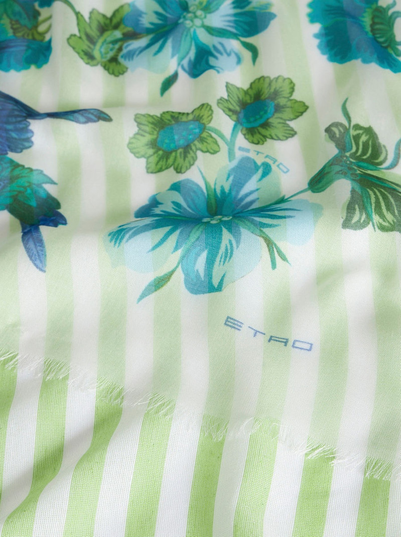 Etro SCARF WITH STRIPED AND FLORAL PRINT outlook