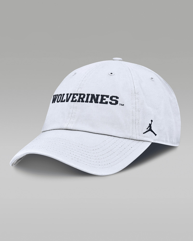 Michigan Wolverines Core Club Mascot Wordmark Men's Jordan Brand College Adjustable Hat 1
