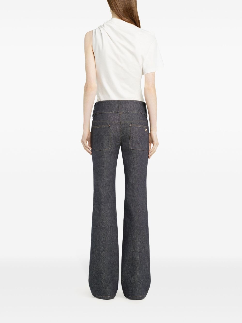 asymmetric draped T-shirt - 4