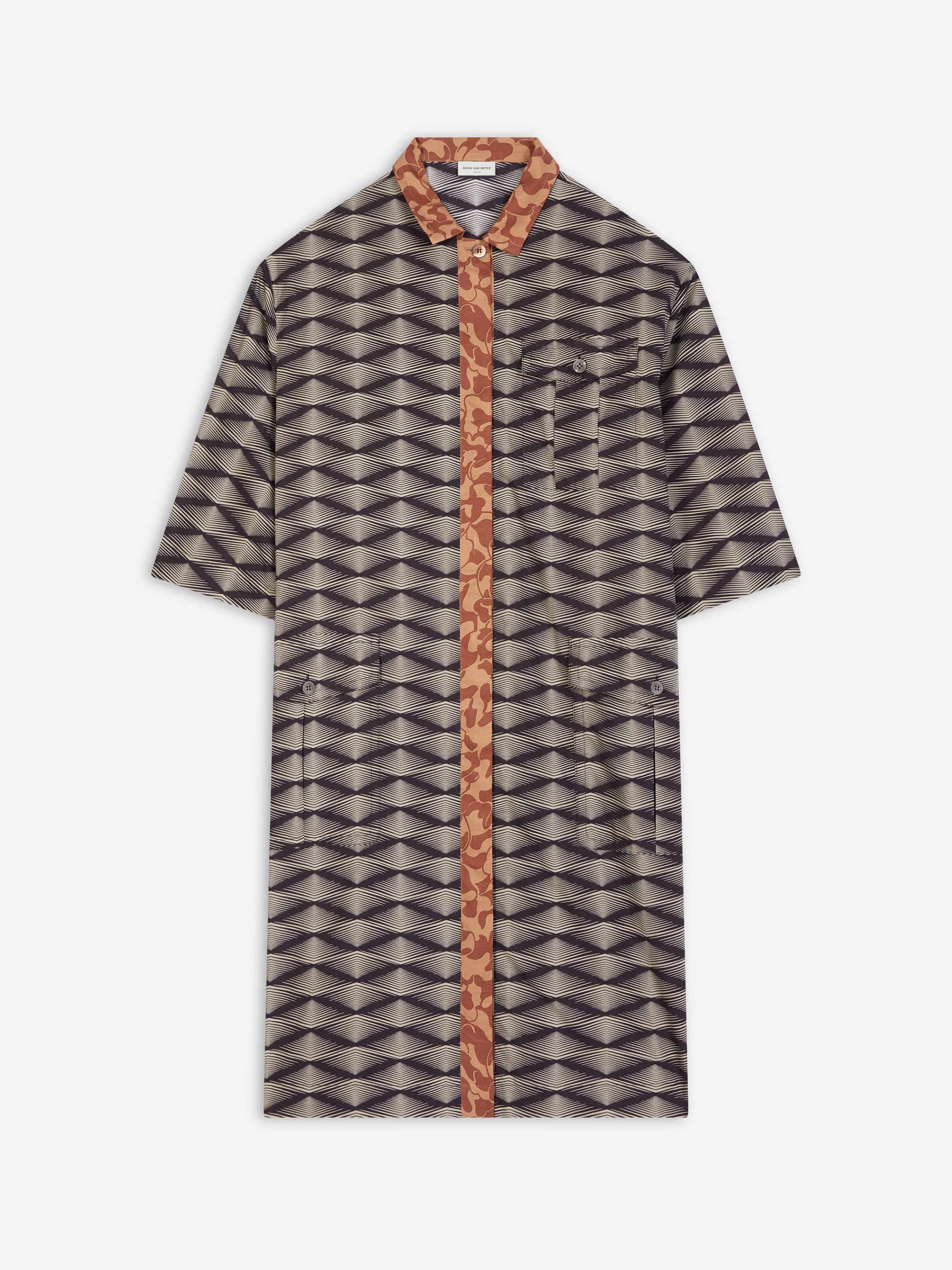 PRINTED SHIRT DRESS - 1