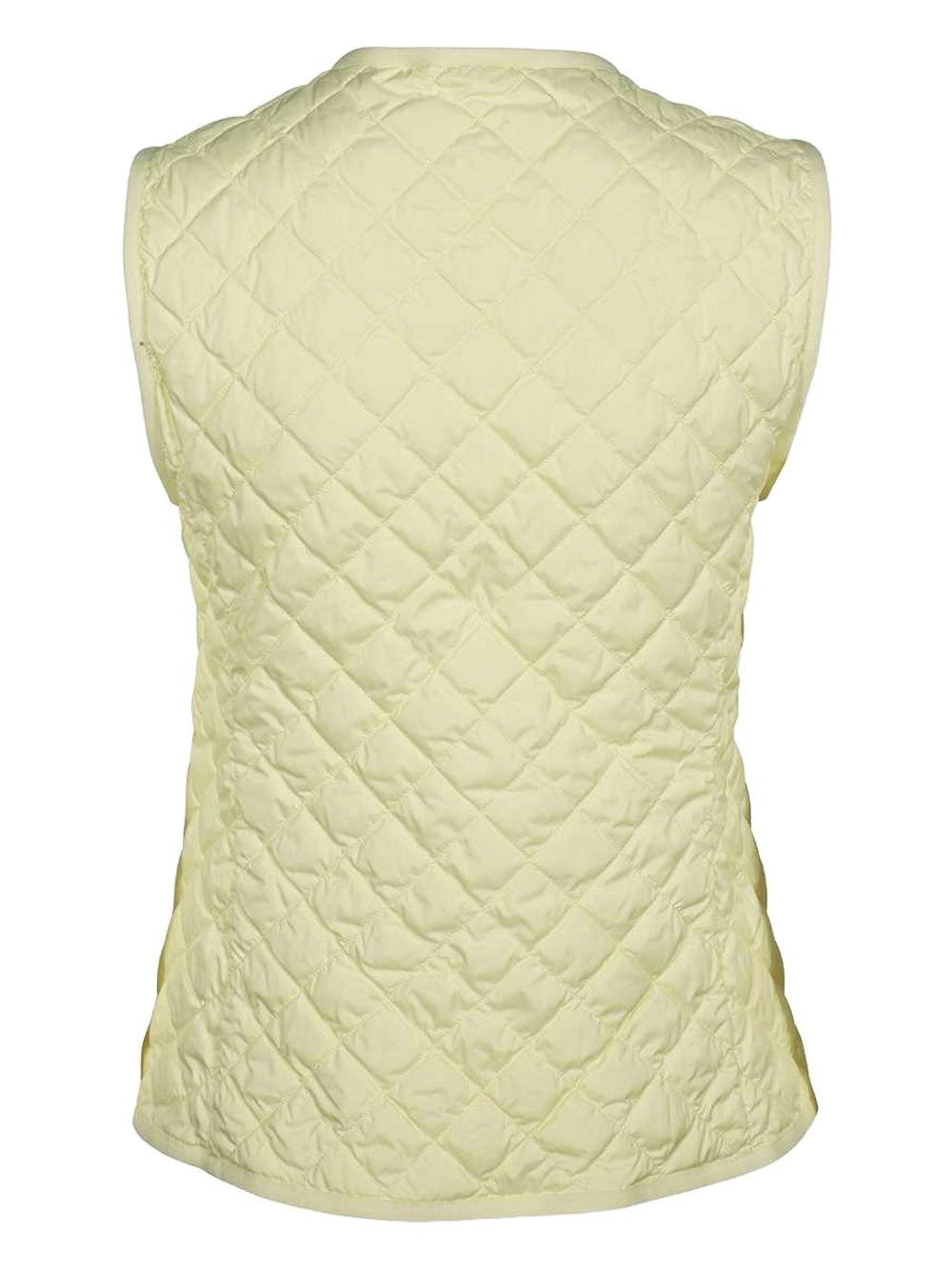 logo-patch quilted gilet - 2