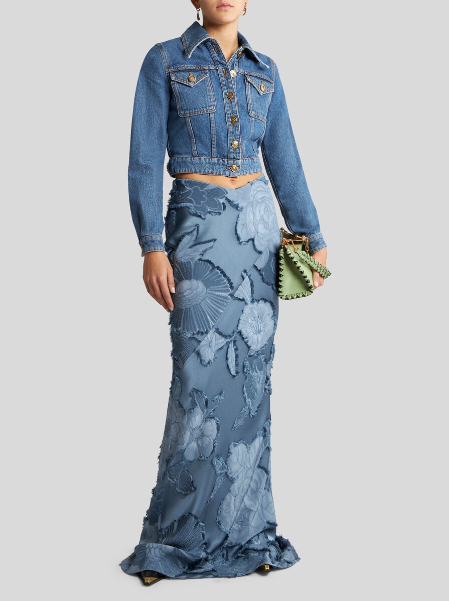 SILK JACQUARD SKIRT - 2