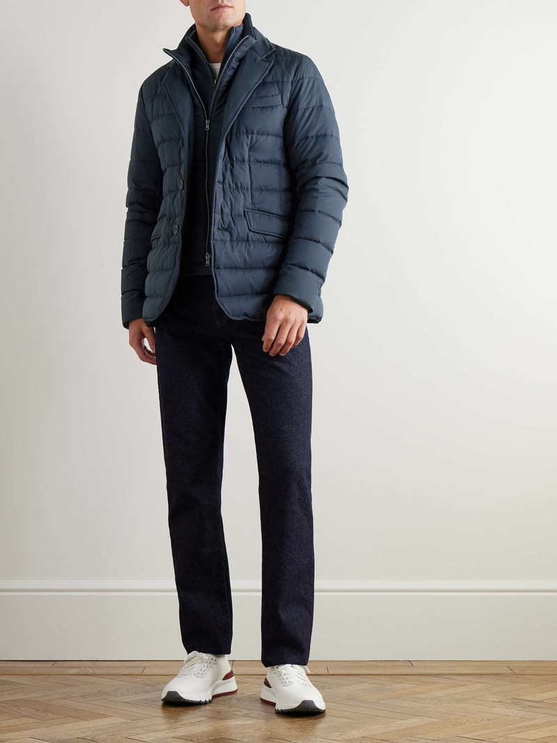 Herno Slim-Fit Convertible Padded Quilted Shell Down Blazer outlook