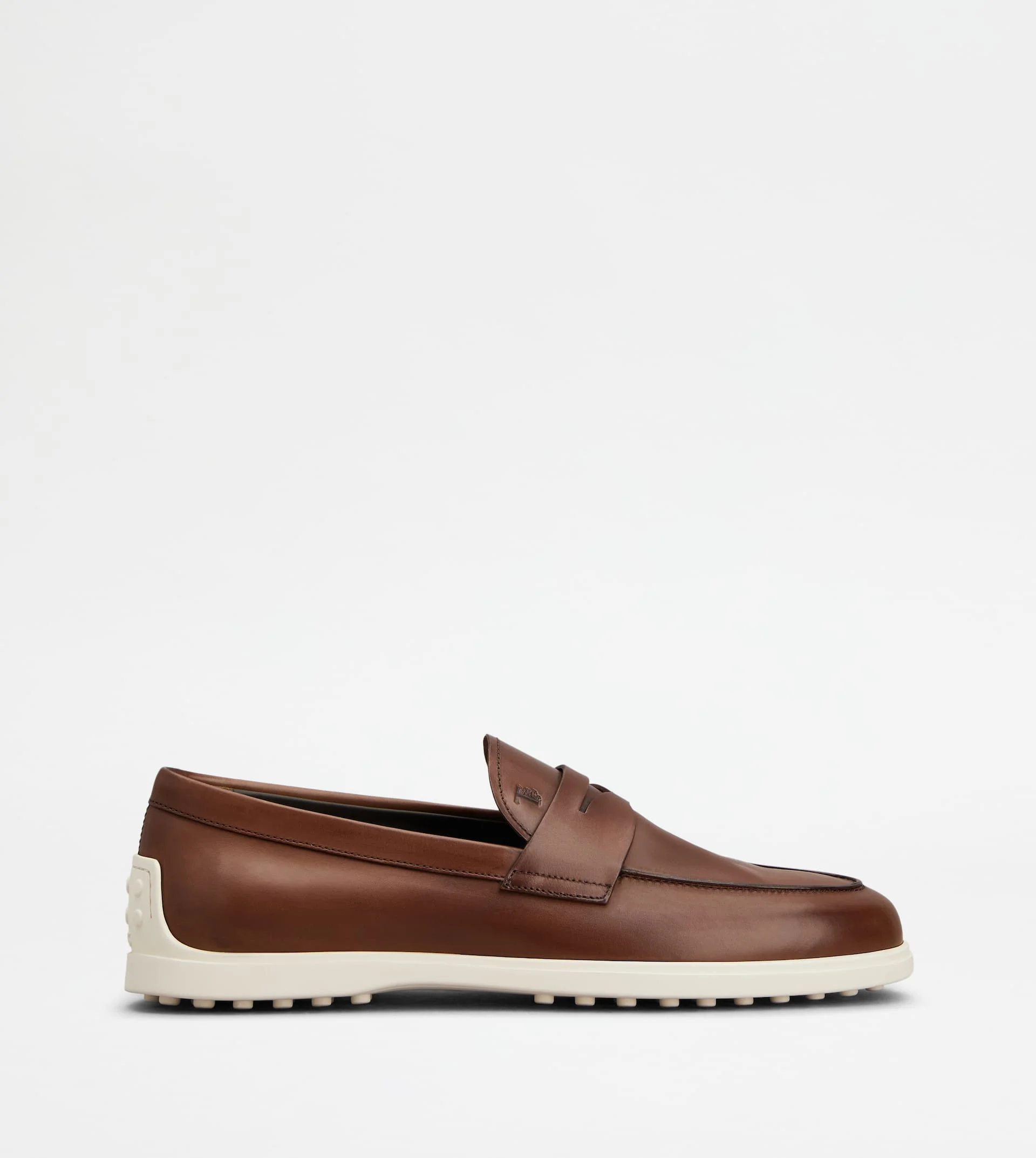 LOAFERS IN LEATHER - BROWN - 1