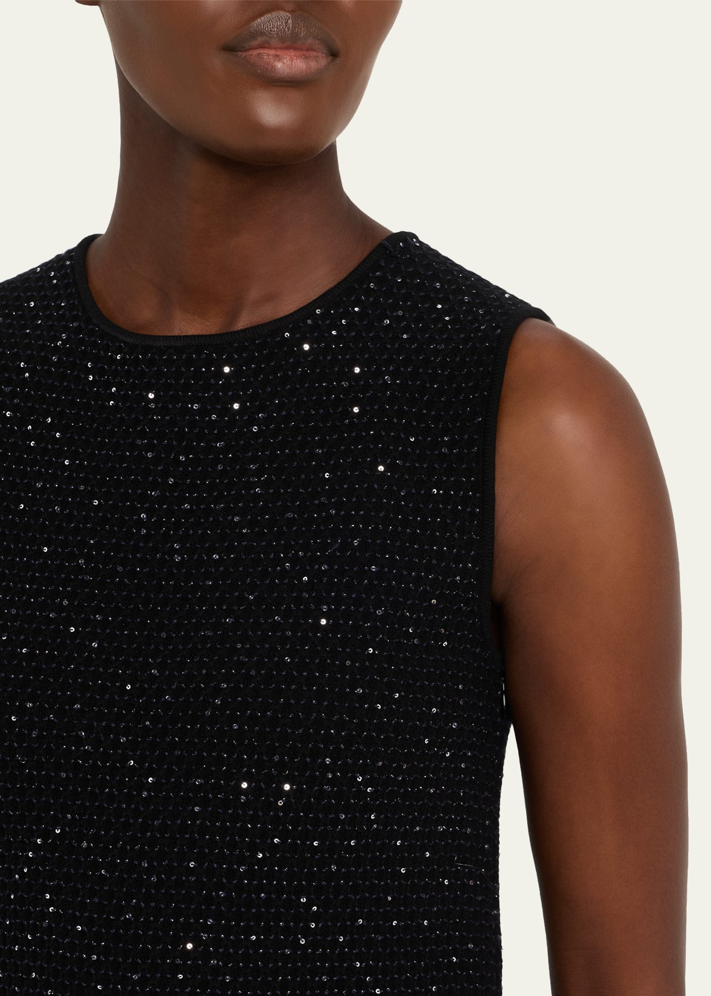 Tweed Textured Sleeveless Fringed Mini Dress - 5