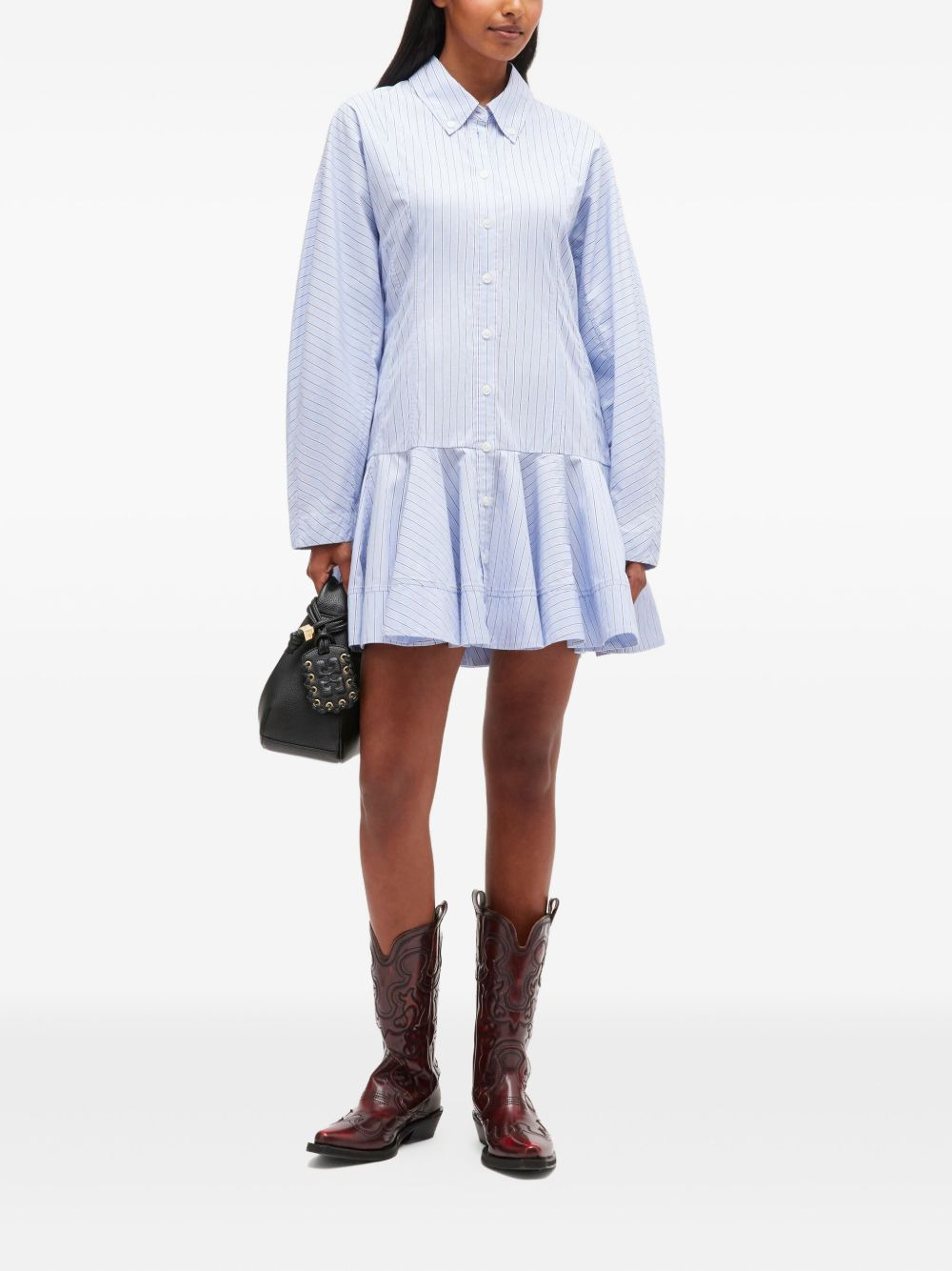 striped mini shirt dress - 2
