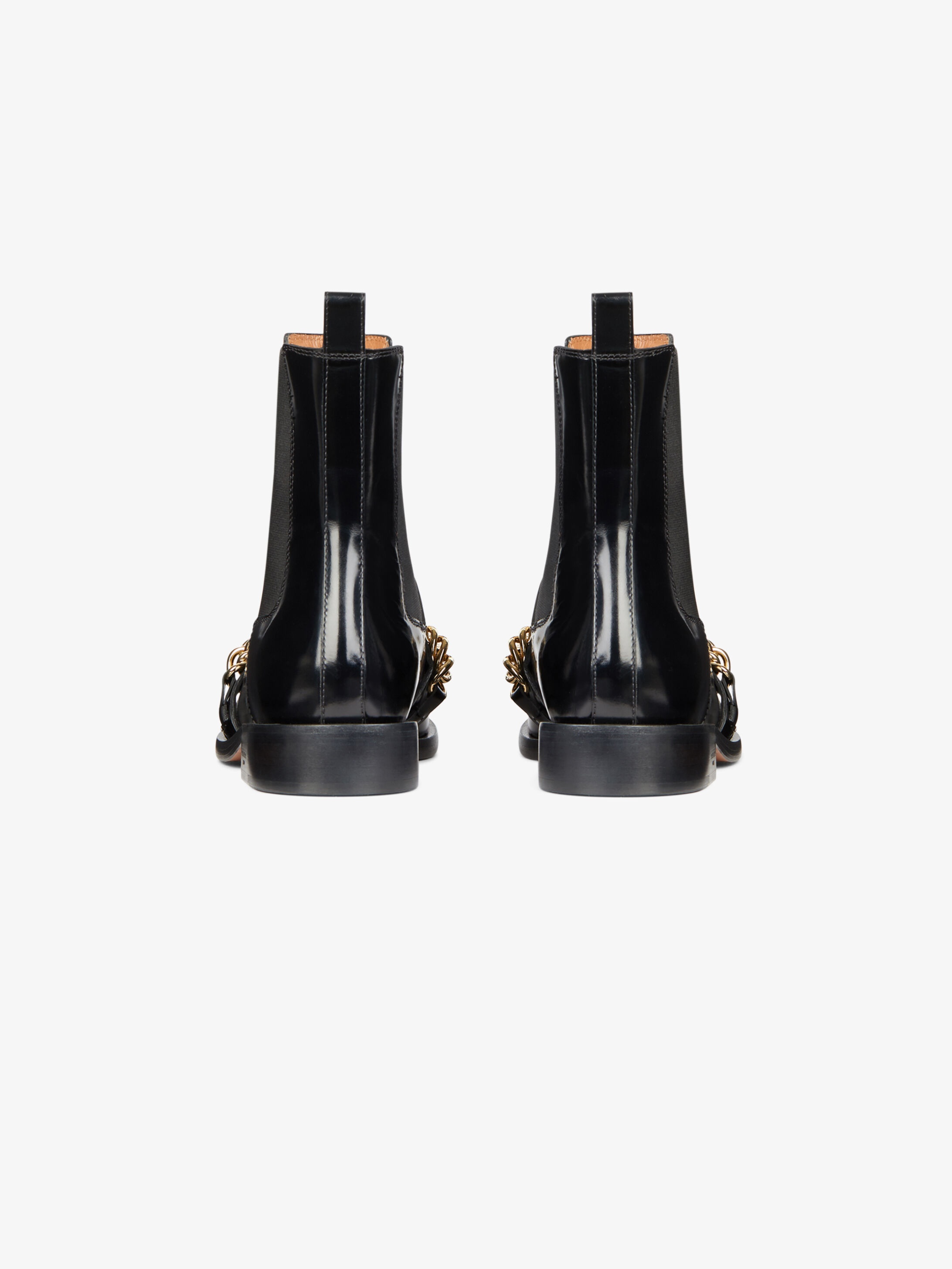 Chelsea boots in leather with chain - 3