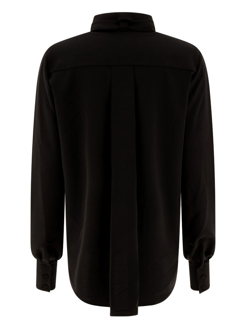 ELIE SAAB pleated neck-tie shirt outlook