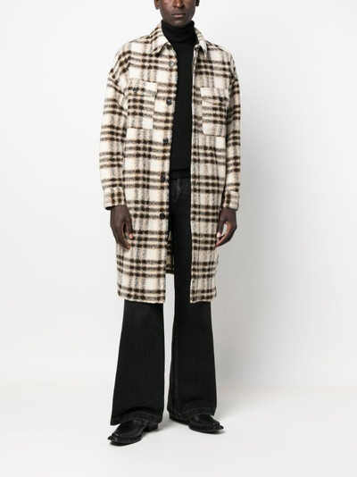 Isabel Marant plaid-check long shirt jacket outlook