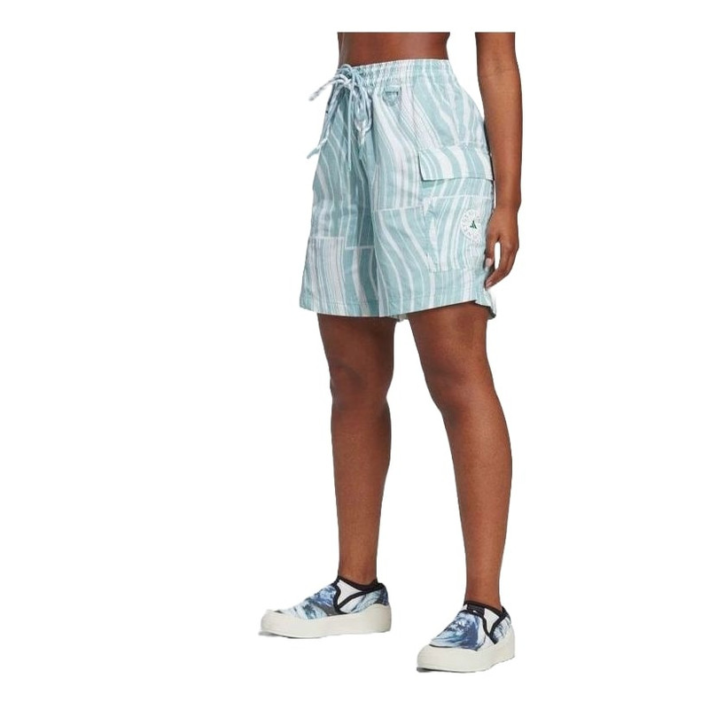 adidas (WMNS) adidas by Stella McCartney TrueNature Hiking Shorts 'White Blue' HT1120 outlook