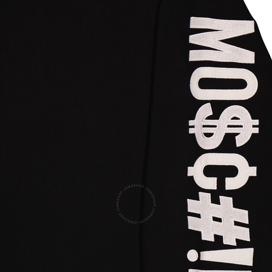 Moschino Black Quarter Zip Cotton Sweatshirt - 7