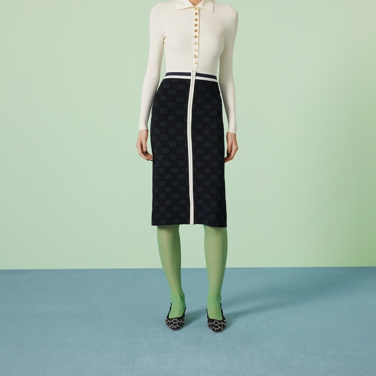 GG viscose jacquard skirt - 5