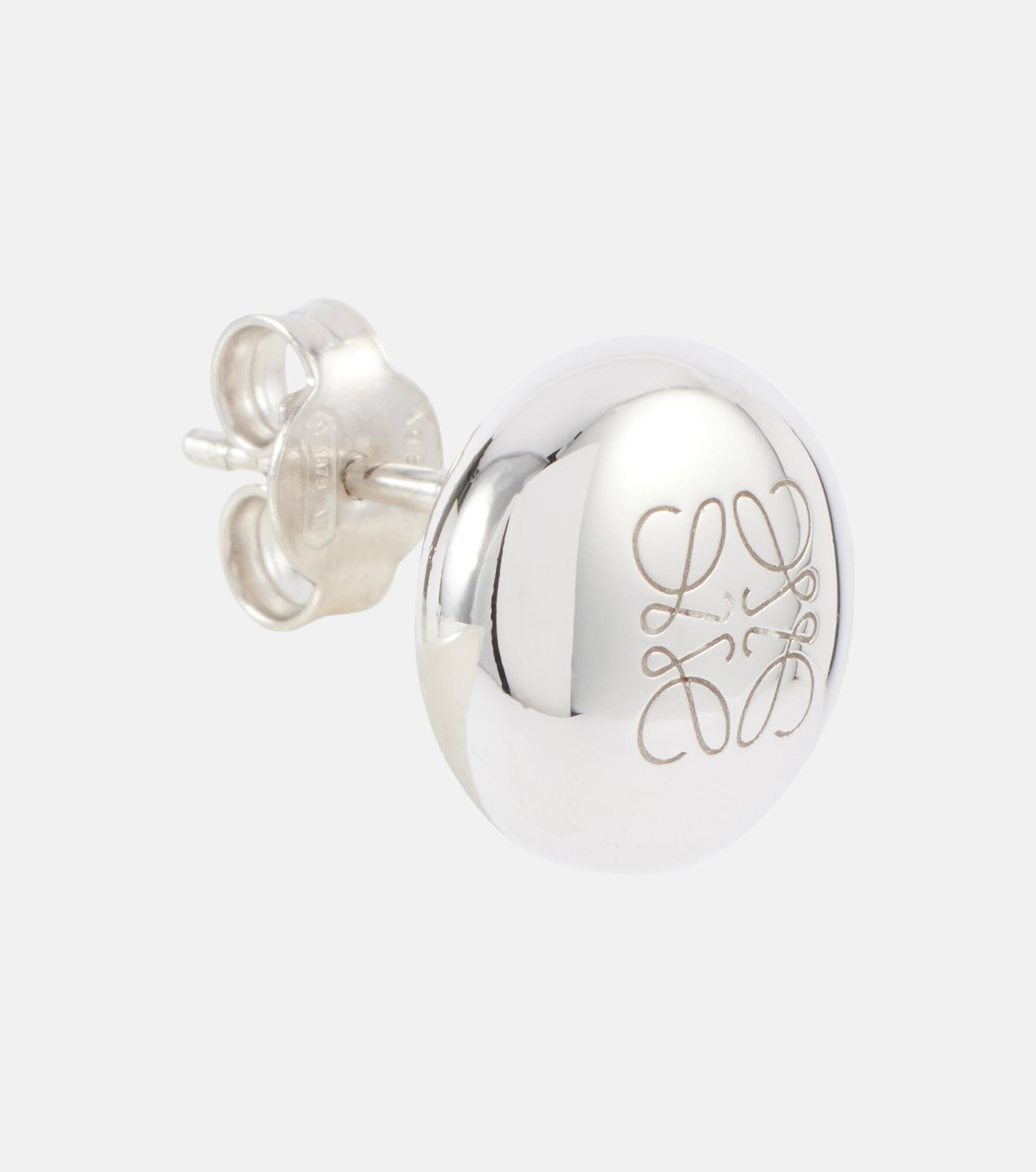 Anagram Pebble sterling silver stud earrings - 2