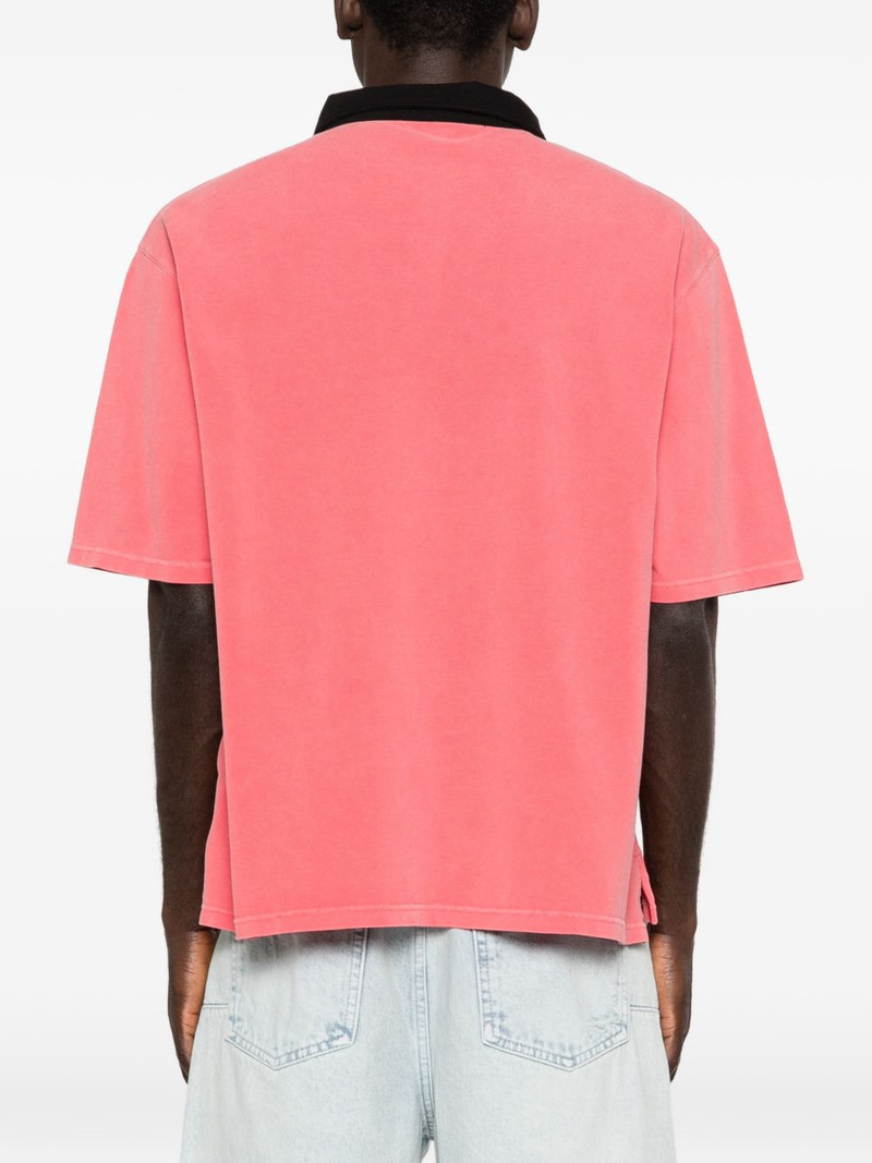 washed logo polo shirt 4