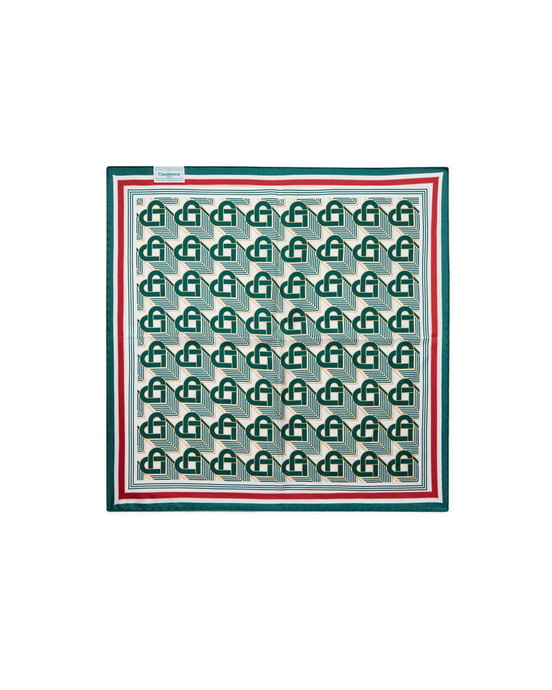 CASABLANCA Heart Monogram Medium Silk Scarf outlook