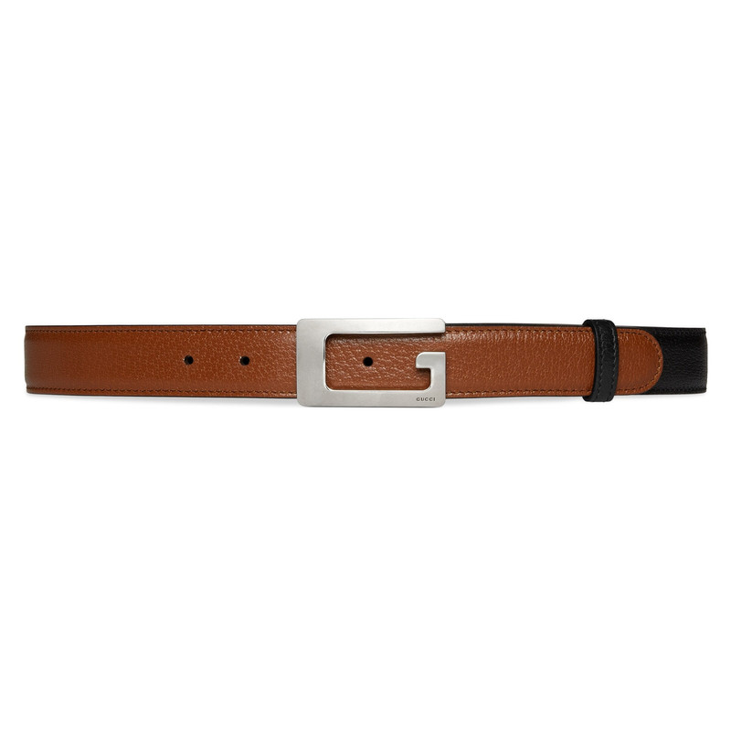 GUCCI Gucci G Square Two Tone Belt outlook