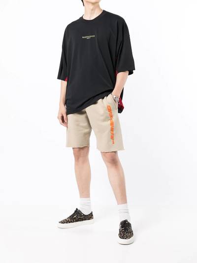 MASTERMIND WORLD contrast-panel oversized T-shirt outlook