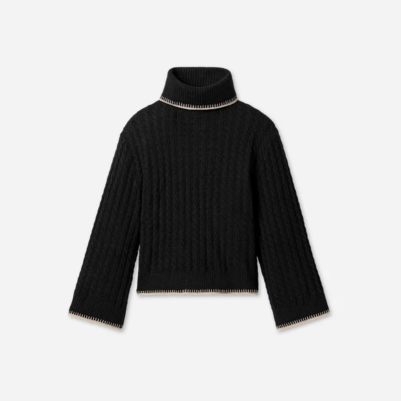 ® Women's Rylynn Turtleneck Sweater Tops in Black - 1