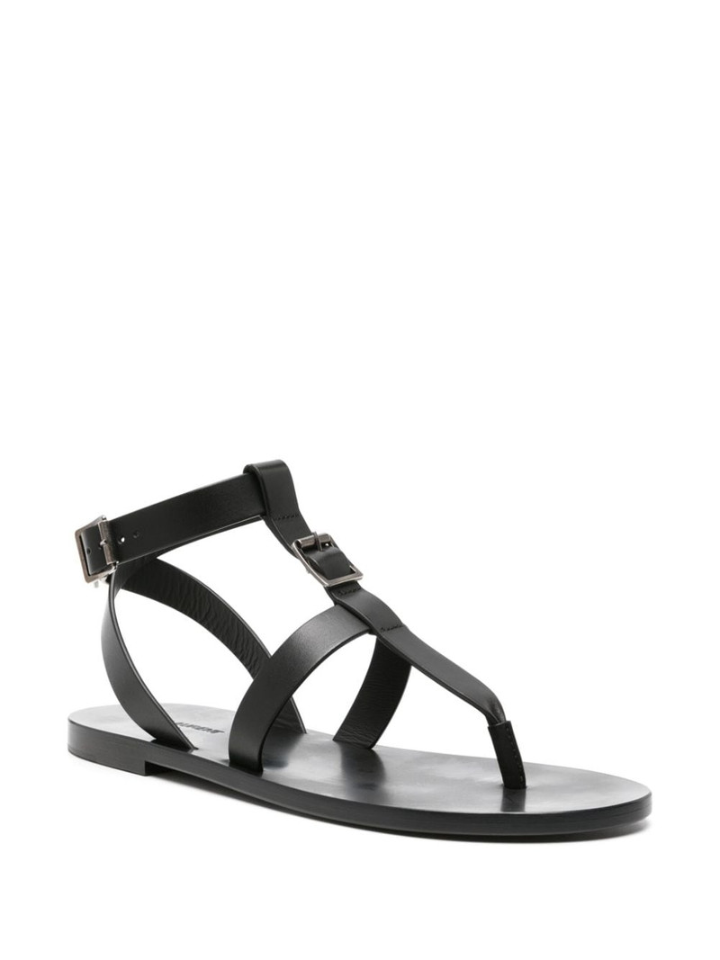 SAINT LAURENT buckled leather sandals outlook