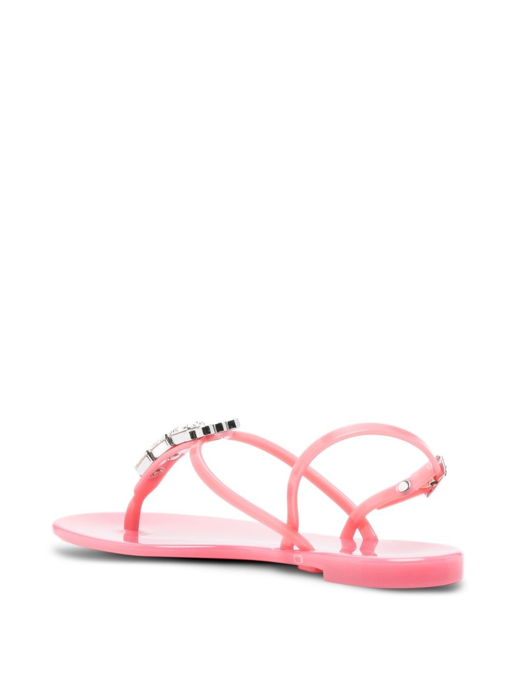 crystal-embellished jelly flip-flops - 3