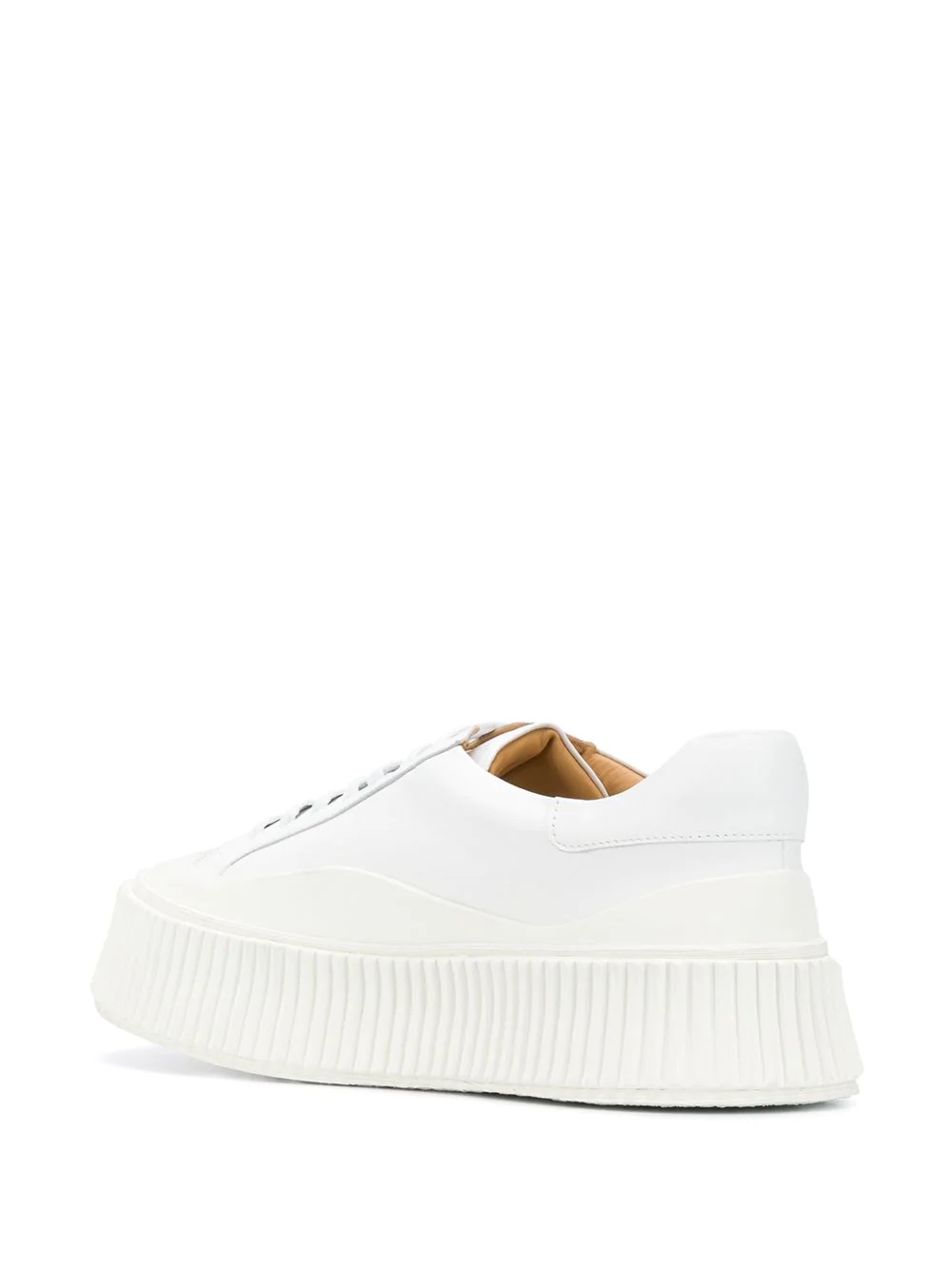 leather low-top sneakers - 3