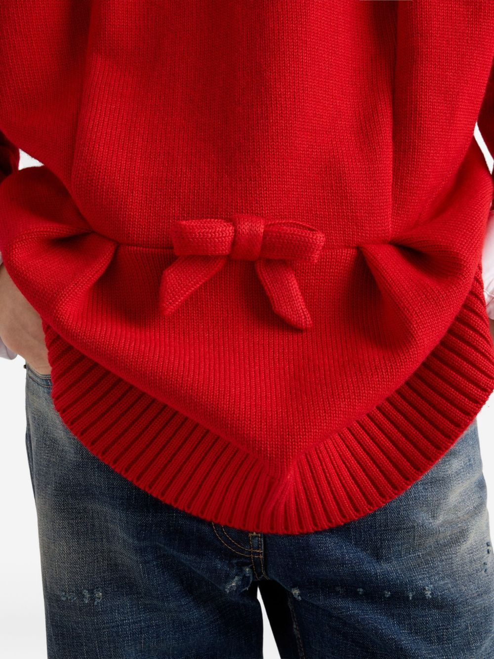 bow-detail sweater - 5