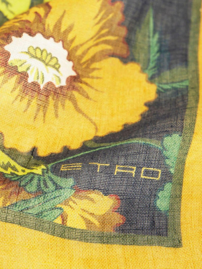 Etro floral-print linen-silk scarf outlook