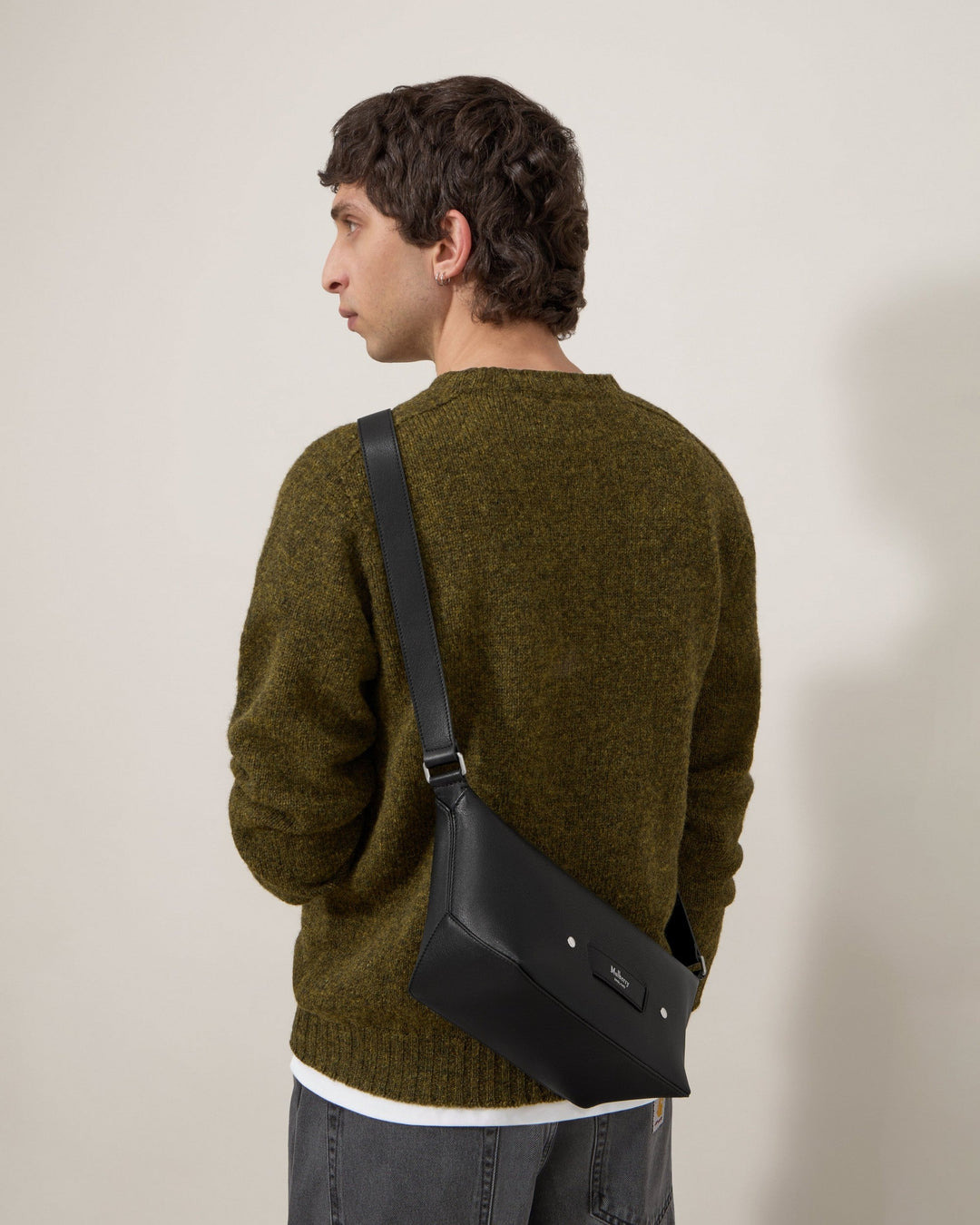 Rye Small Messenger Black Supple Calf - 2