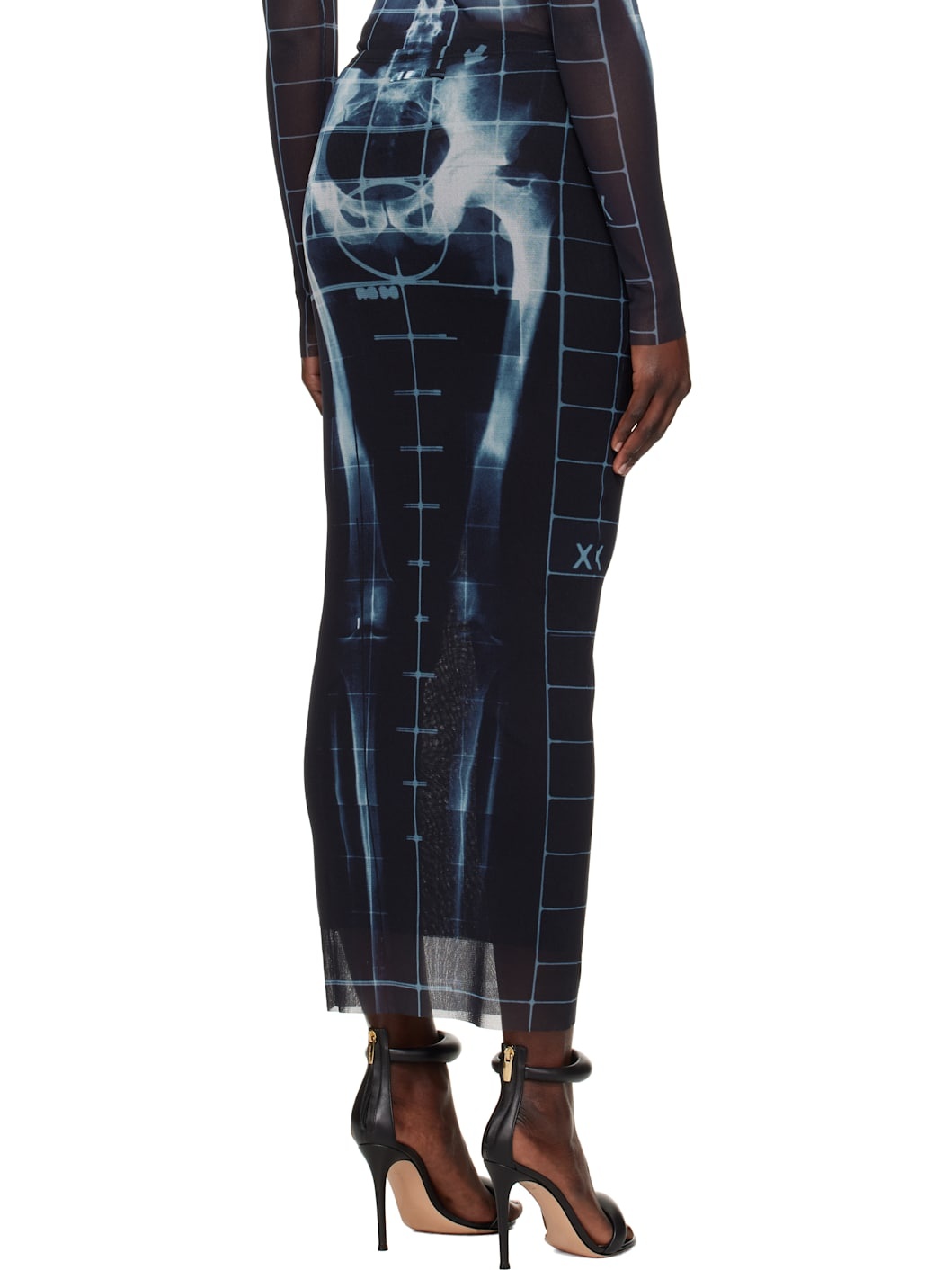 Black & Blue 'The Squeletor' Maxi Skirt - 3