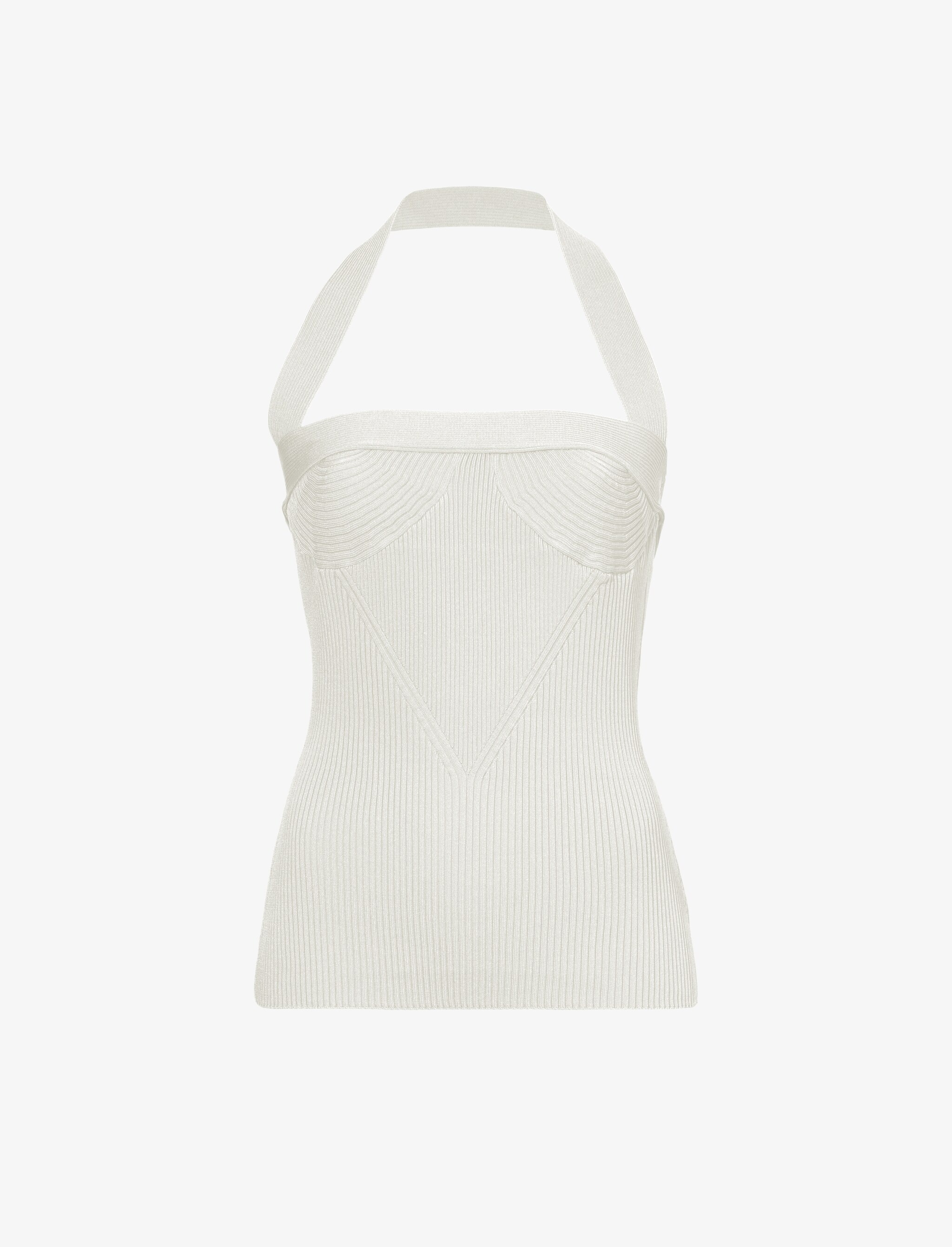 Clean Viscose Knit Halter Top - 1