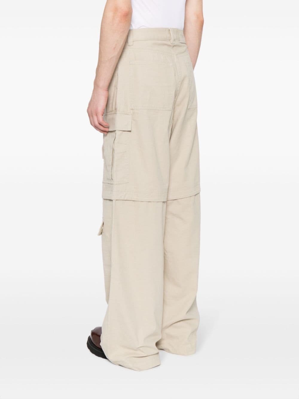 wide-leg cargo trousers - 4