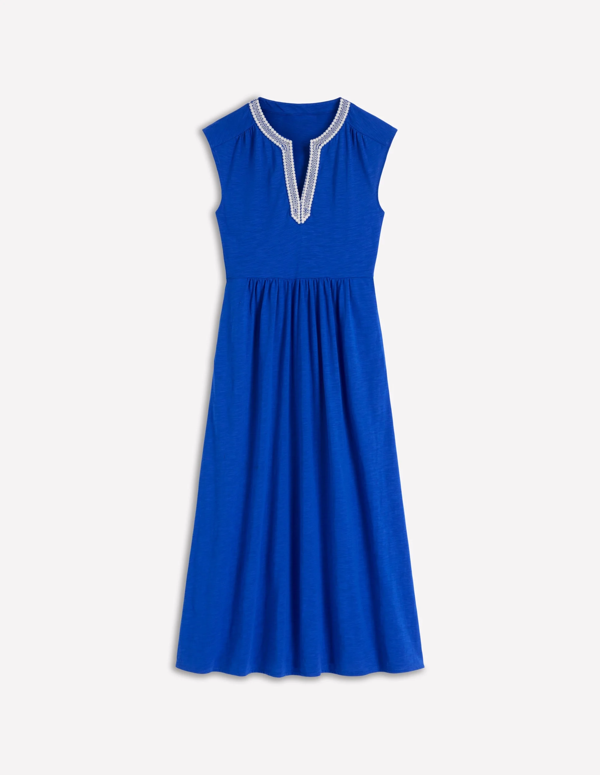 May Jersey Midi Dress-Bright Blue - 1