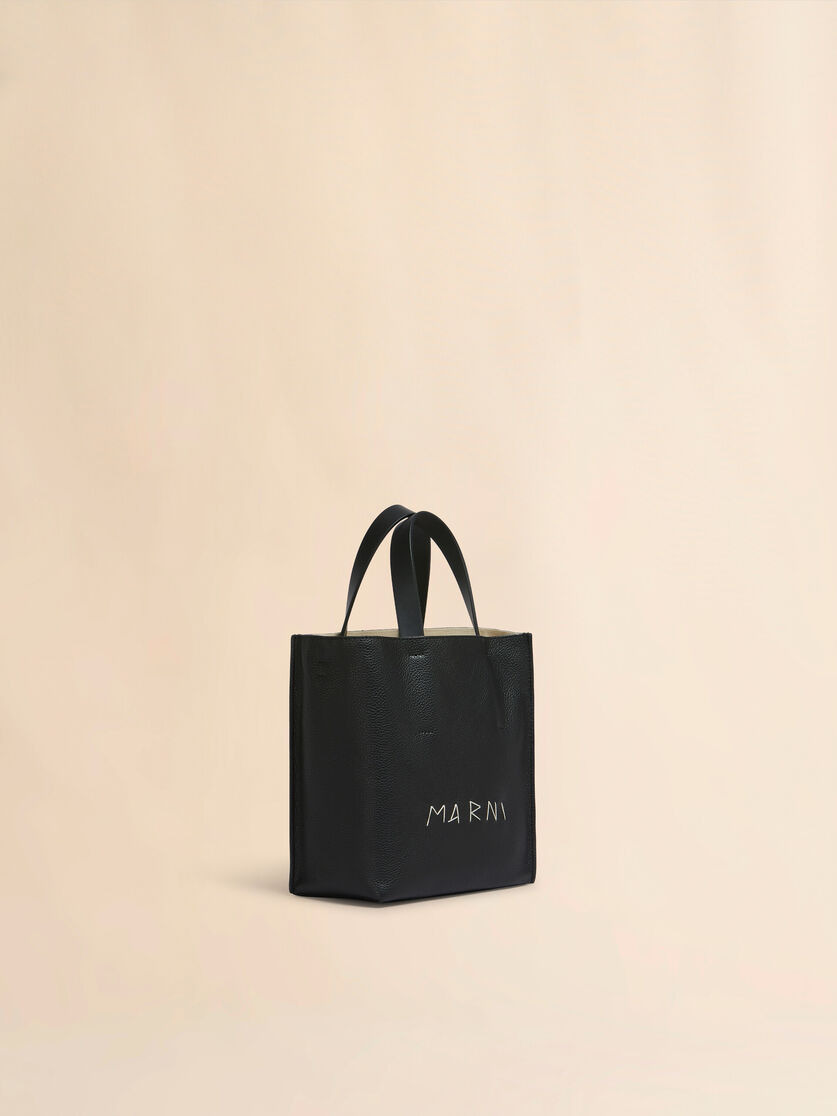 MUSEO SOFT MINI BAG IN BLACK LEATHER WITH MARNI MENDING - 5