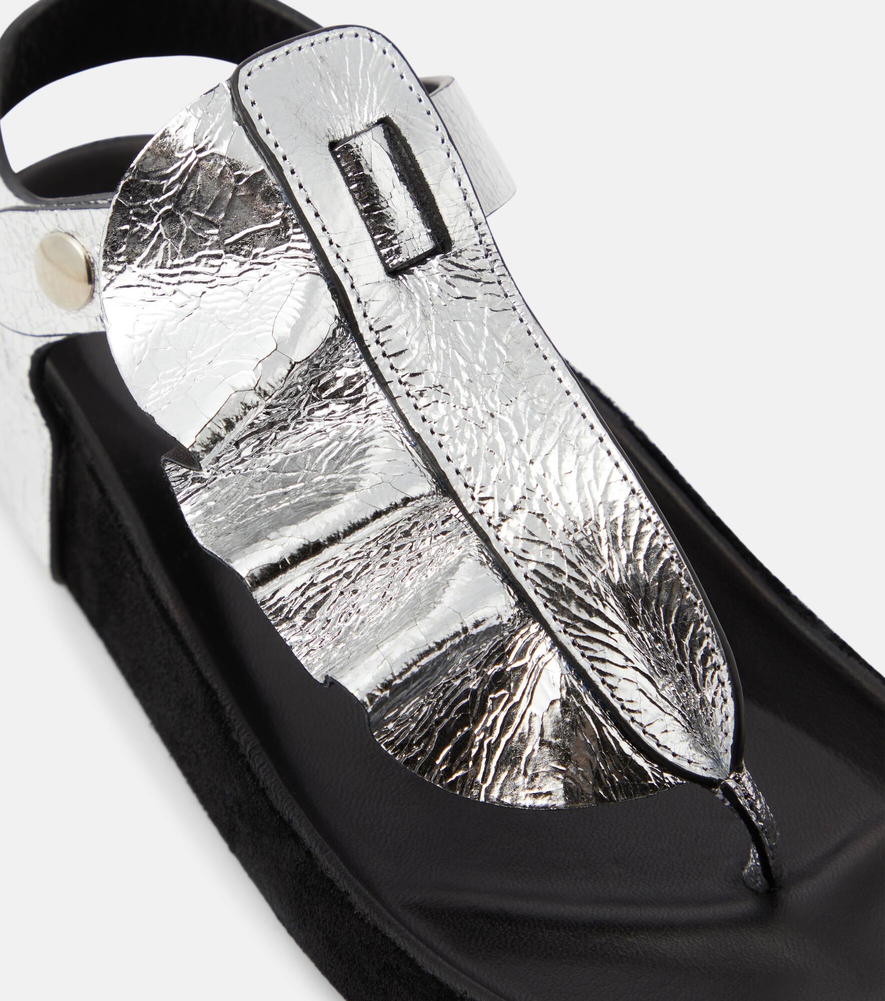 Isela metallic leather sandals - 6