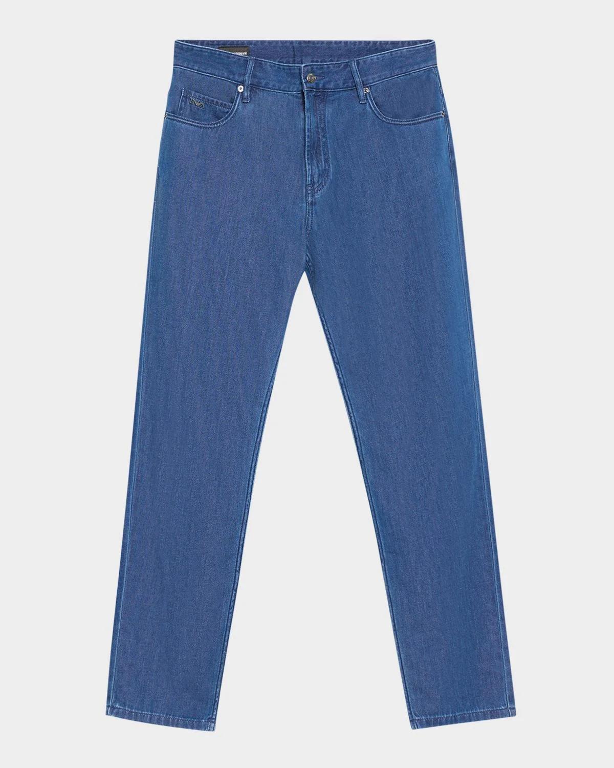Men's Medium-Wash Denim Straight-Leg Jeans - 1